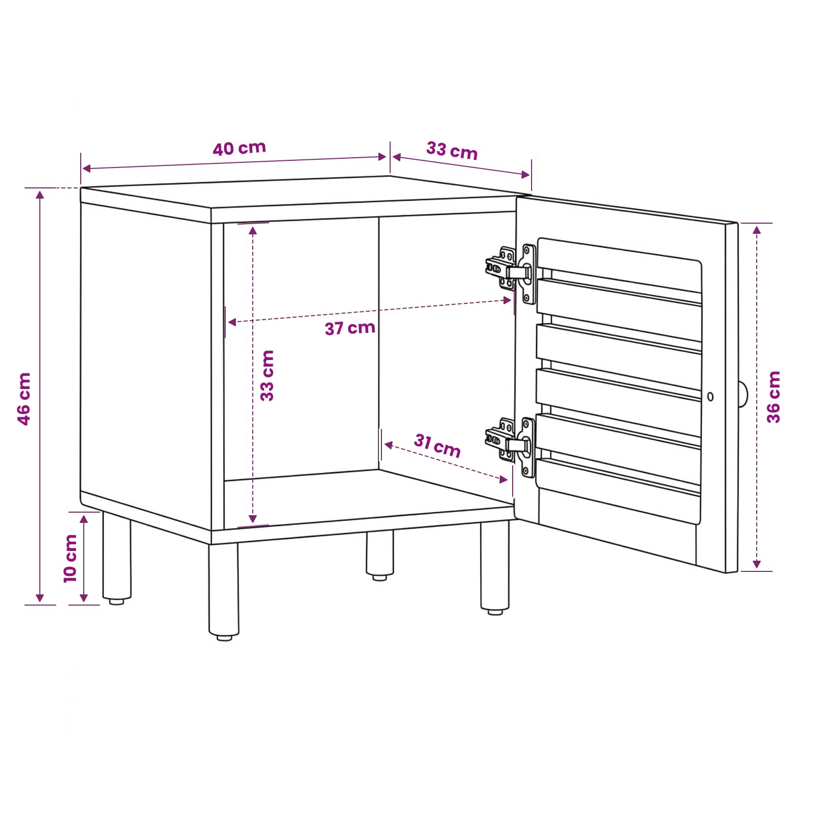 vidaXL Stolik nocny 2 szt. naturalny 40 x 33 x 46 cm Drewno z mango