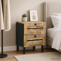 vidaXL Stolik nocny naturalny 40 x 33 x 46 cm Drewno z mango