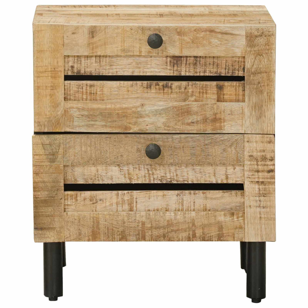 vidaXL Stolik nocny 2 szt. naturalny 40 x 33 x 46 cm Drewno z mango
