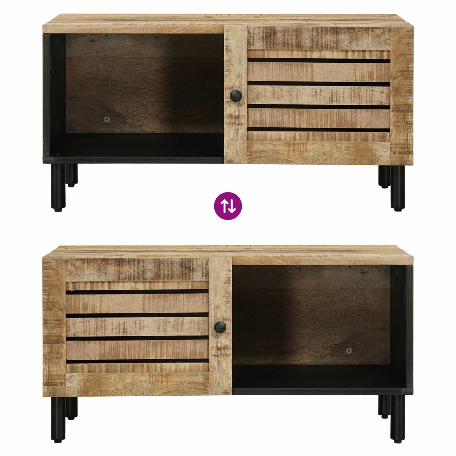 vidaXL Stolik kawowy naturalny 80 x 50 x 40 cm Drewno z mango