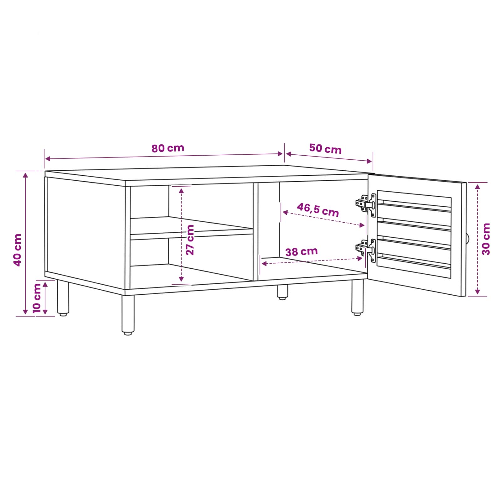 vidaXL Stolik kawowy naturalny 80 x 50 x 40 cm Drewno z mango