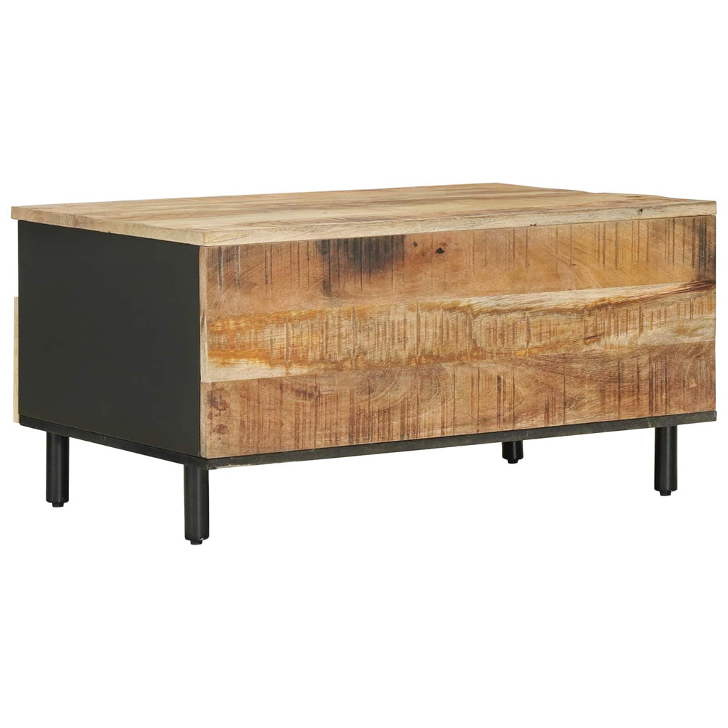 vidaXL Stolik kawowy Brązowy i czarny 80 x 54 x 40 cm Drewno z mango