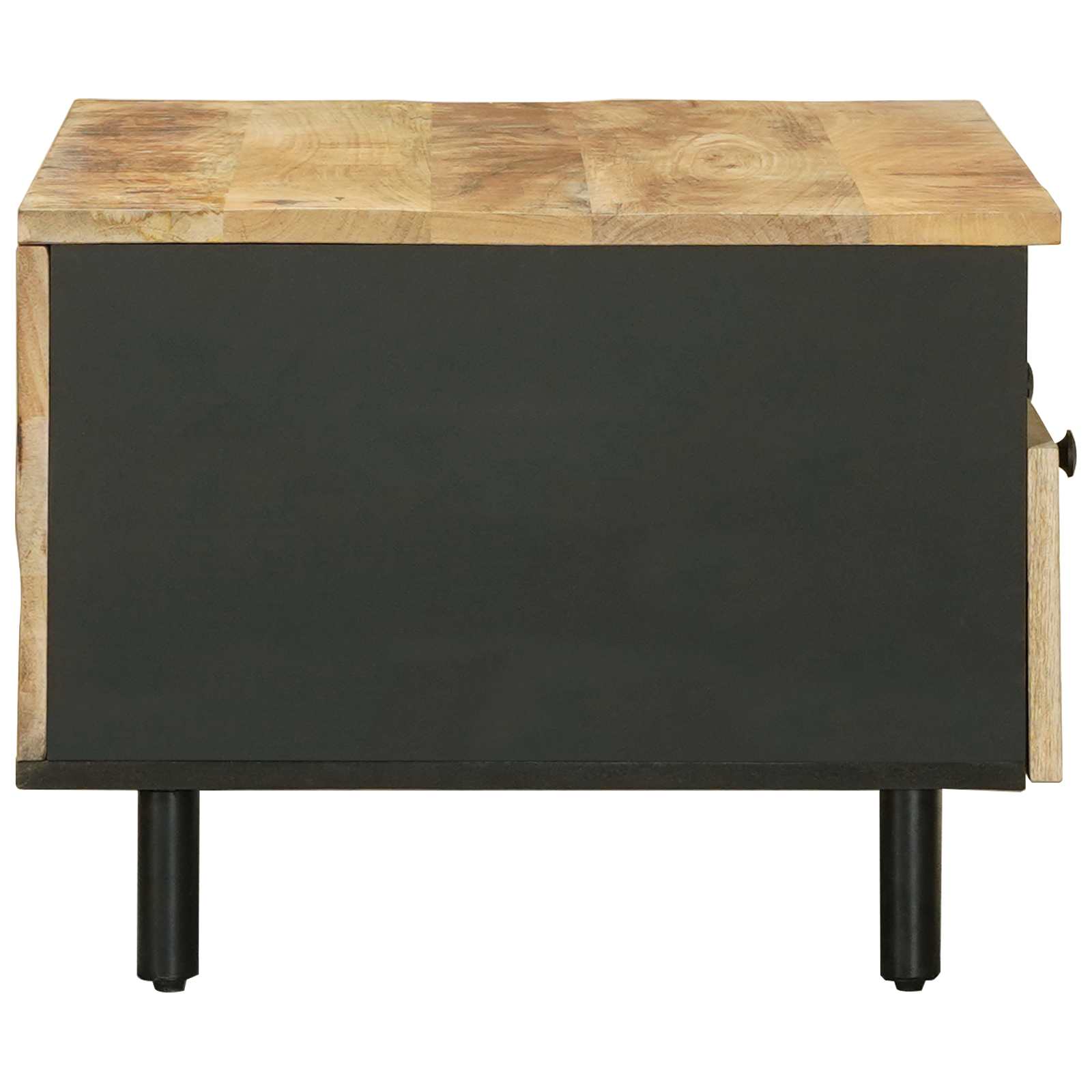 vidaXL Stolik kawowy Brązowy i czarny 80 x 54 x 40 cm Drewno z mango