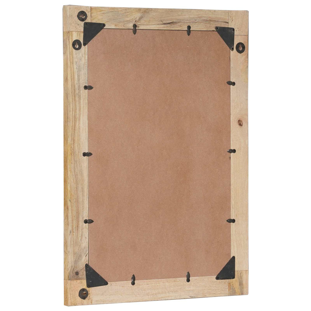 vidaXL Lustro Z lustrem Brązowy i czarny 70 x 50 x 3 cm Szkło