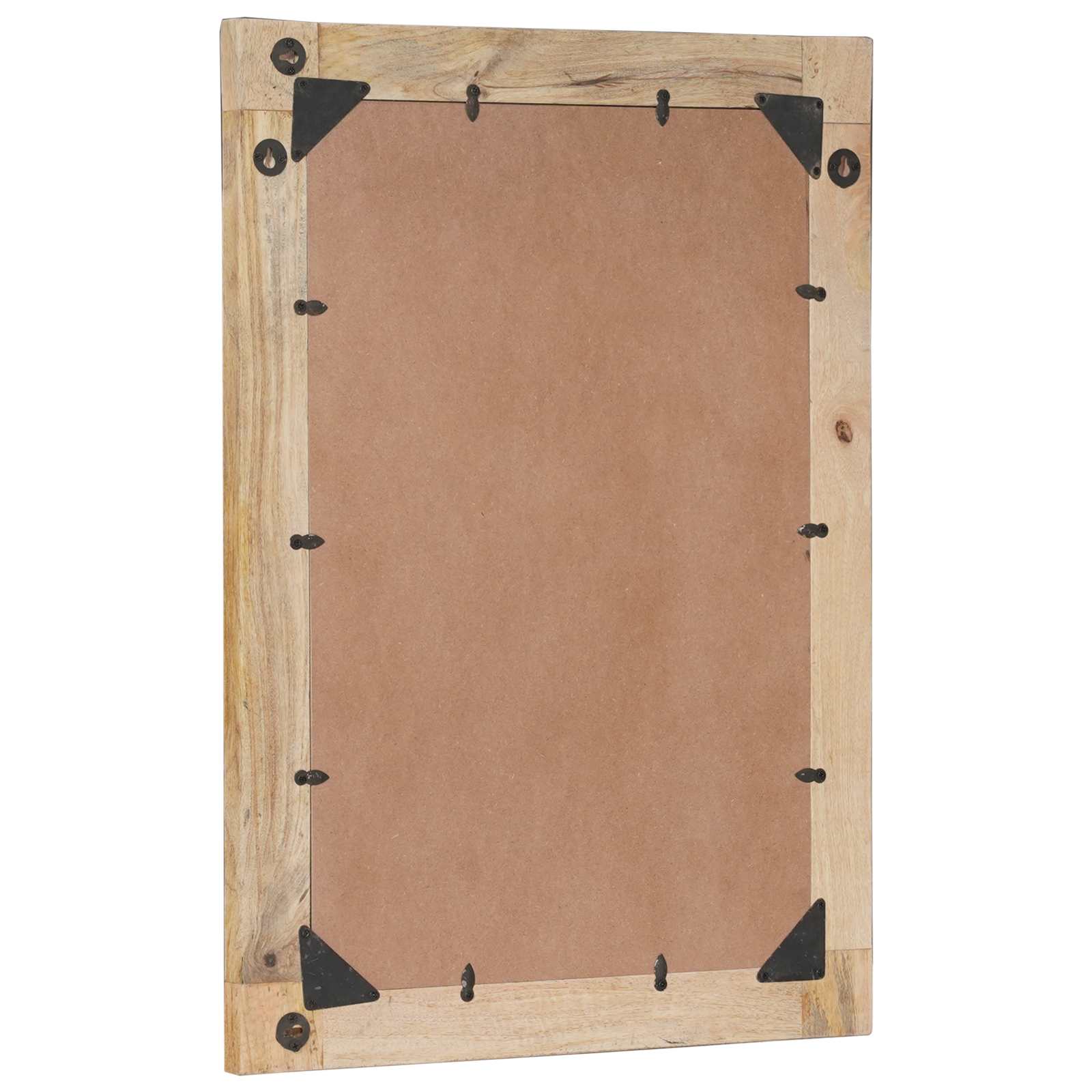 vidaXL Lustro Z lustrem Brązowy i czarny 70 x 50 x 3 cm Szkło