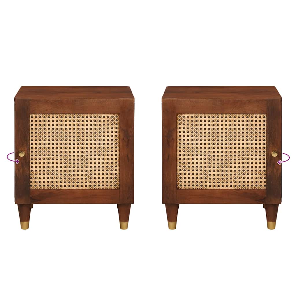 vidaXL Szafka Nocna 2 pcs Brązowy 40 x 33,5 x 46 cm