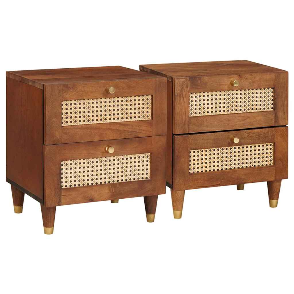 vidaXL Szafka Nocna z szufladą 2 pcs Brązowy 40 x 33,5 x 46 cm