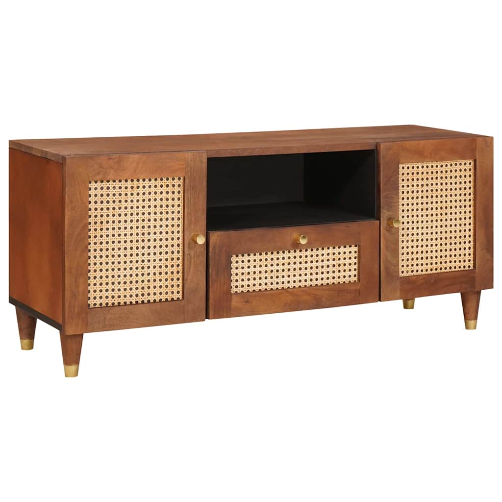 vidaXL Szafka pod telewizor Brązowy 105 x 33,5 x 46 cm Drewno z mango
