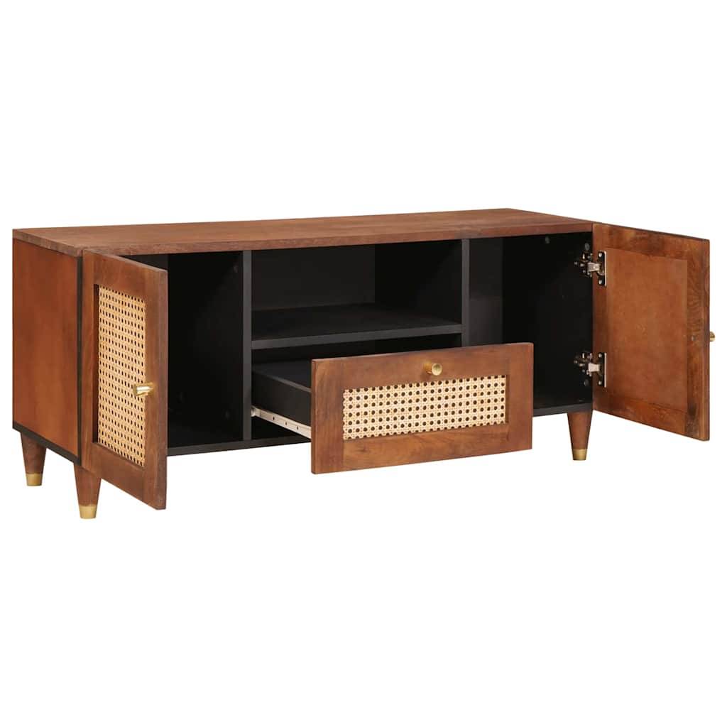 vidaXL Szafka pod telewizor Brązowy 105 x 33,5 x 46 cm Drewno z mango
