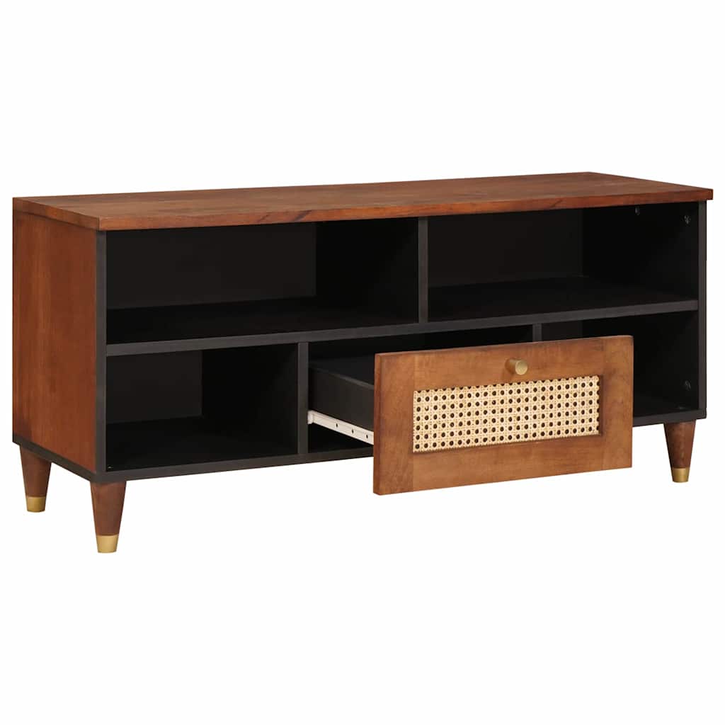 vidaXL Szafka pod telewizor Brązowy 100 x 33,5 x 46 cm Drewno z mango