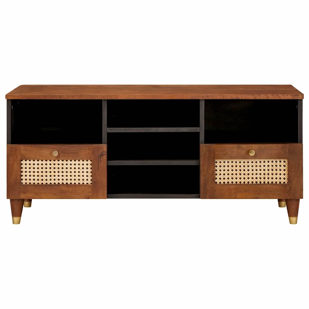 vidaXL Szafka pod telewizor Brązowy 100 x 33,5 x 46 cm Drewno z mango