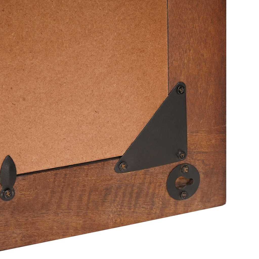 vidaXL Lustro Prostokątny Z lustrem Brązowy i Srebrny 50 x 2,5 x 70 cm