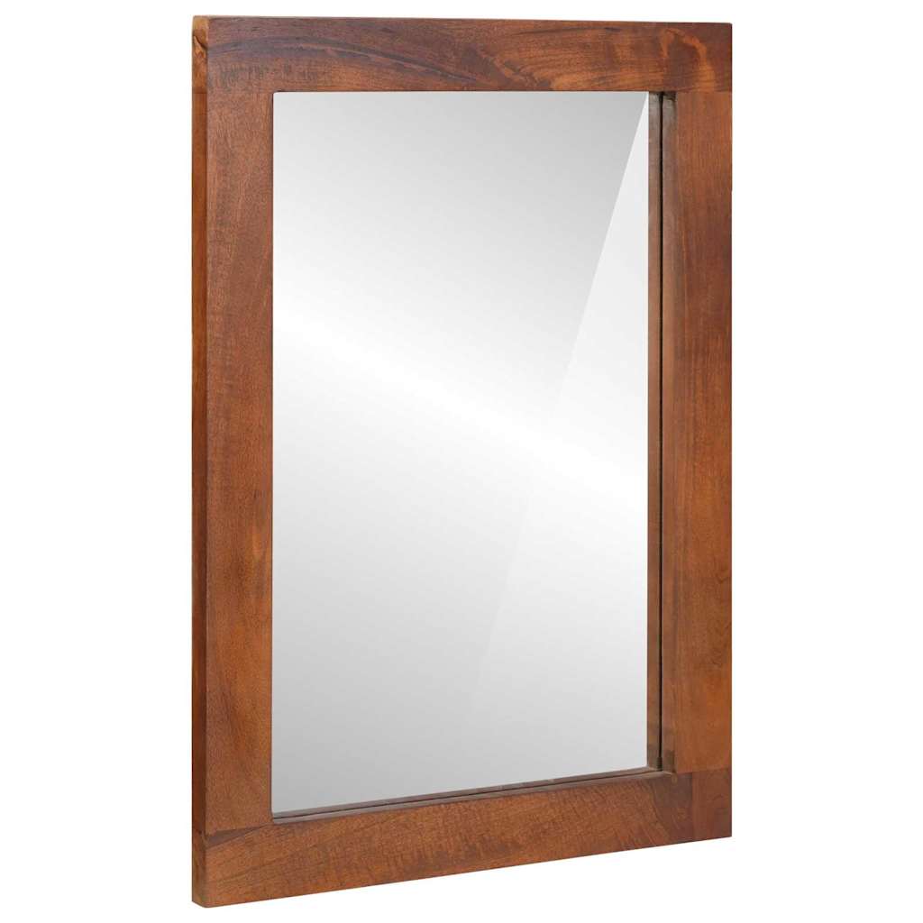 vidaXL Lustro Prostokątny Z lustrem Brązowy i Srebrny 50 x 2,5 x 70 cm
