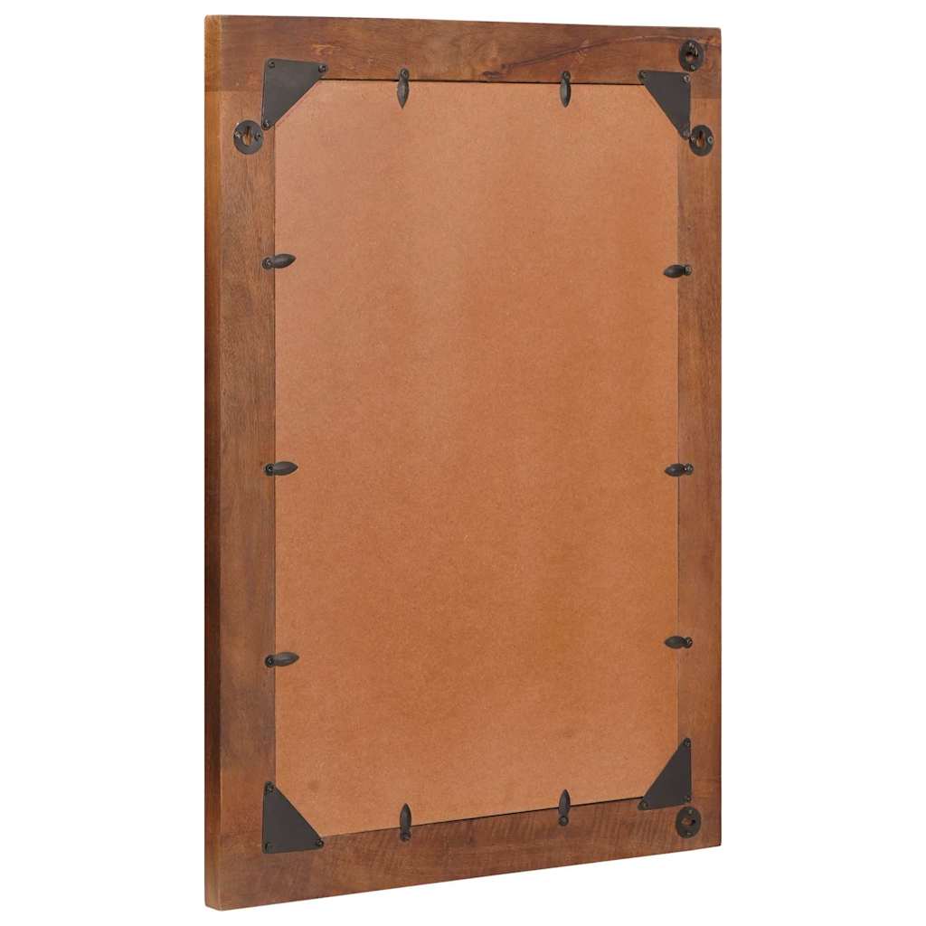 vidaXL Lustro Prostokątny Z lustrem Brązowy i Srebrny 50 x 2,5 x 70 cm