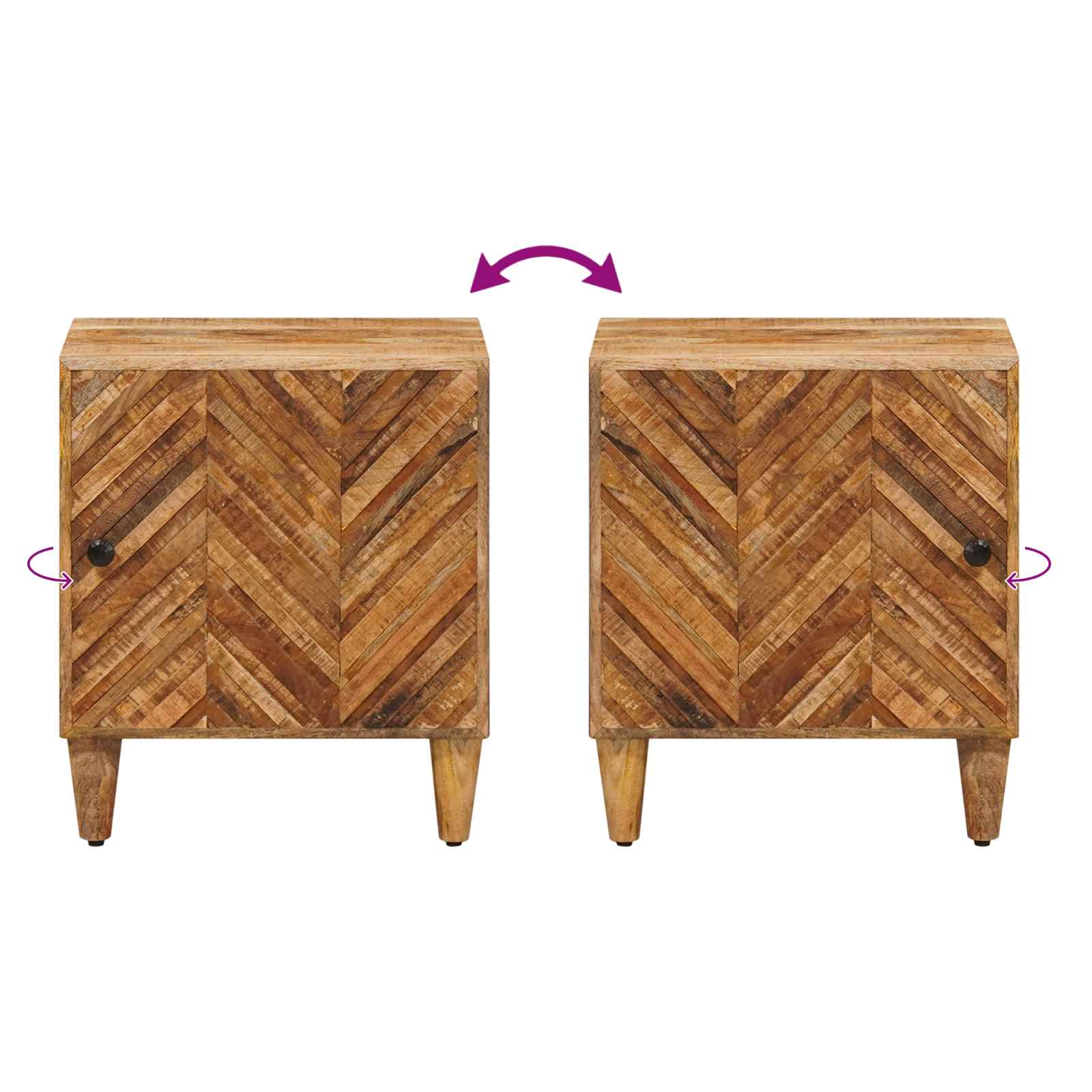 vidaXL Stolik nocny Brązowy 40 x 33,5 x 46 cm Drewno z mango