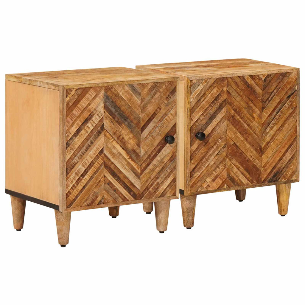 vidaXL Stolik nocny 2 pcs Brązowy 40 x 33,5 x 46 cm Drewno z mango