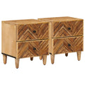 vidaXL Stolik nocny 2 pcs Brązowy 40 x 33,5 x 46 cm Drewno z mango