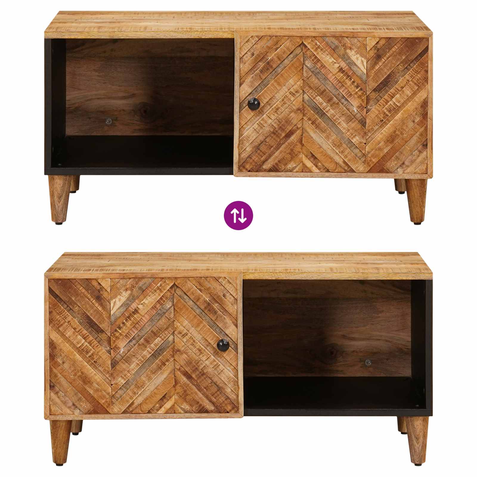 vidaXL Stolik kawowy Brązowy 80 x 50 x 40 cm Drewno z mango