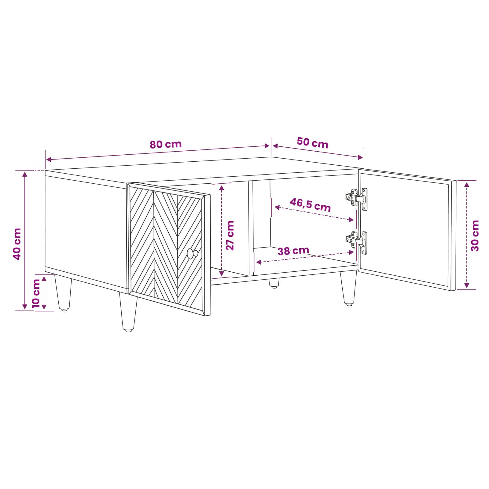 vidaXL Stolik kawowy Brązowy 80 x 50 x 40 cm Drewno z mango