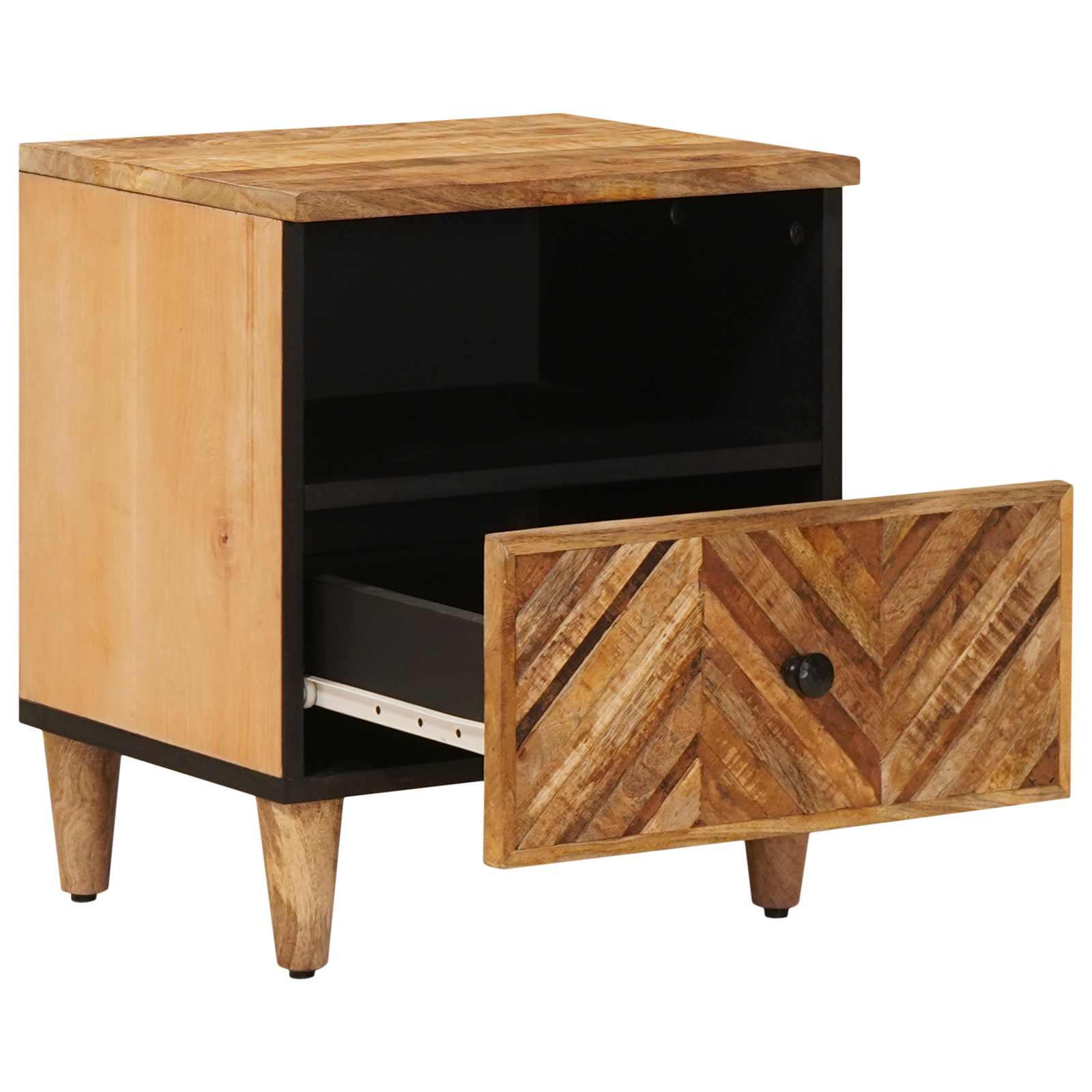 vidaXL Stolik nocny z szufladą Brązowy 50 x 33 x 60 cm Drewno z mango