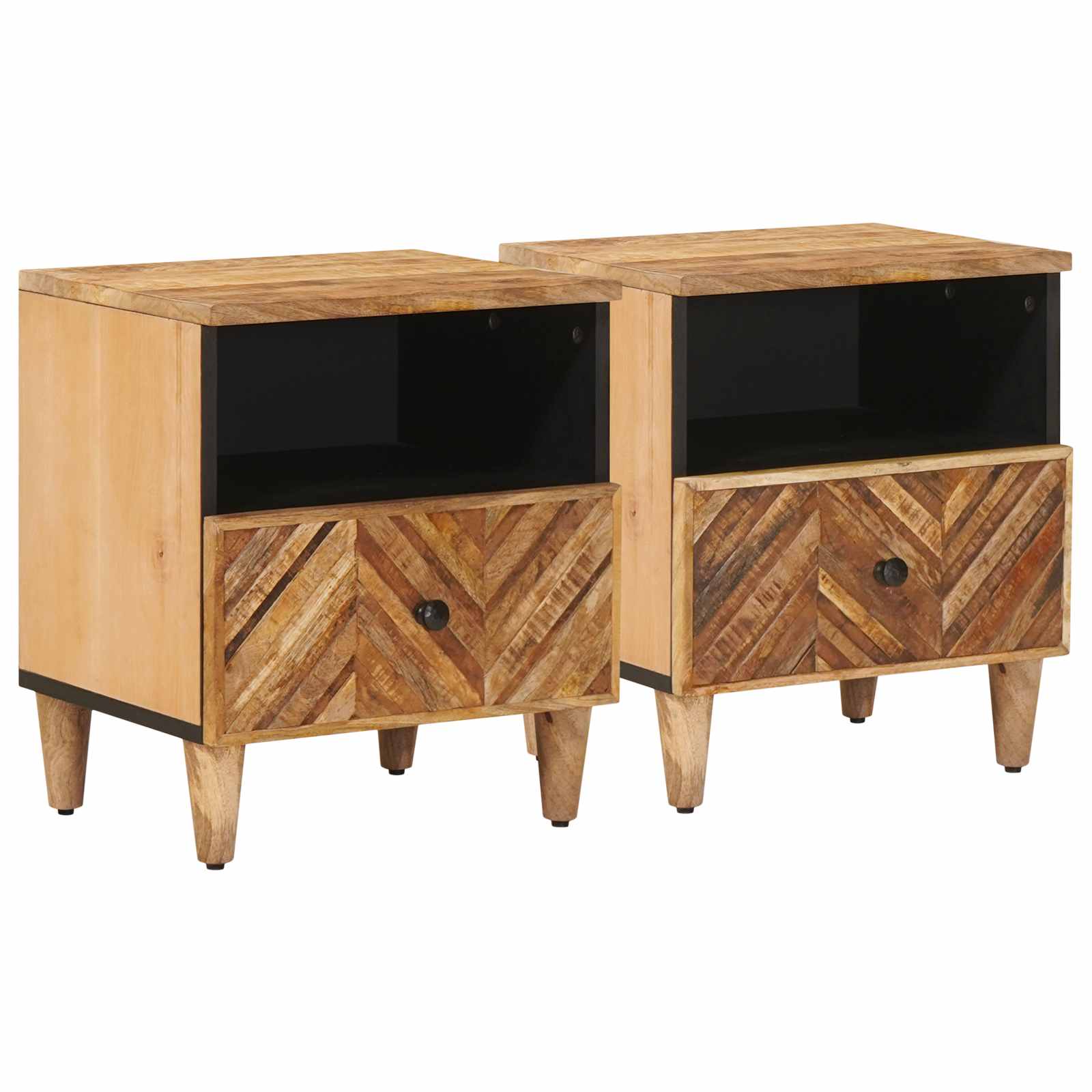 vidaXL Stolik nocny 2 pcs Brązowy 50 x 33 x 60 cm Drewno z mango