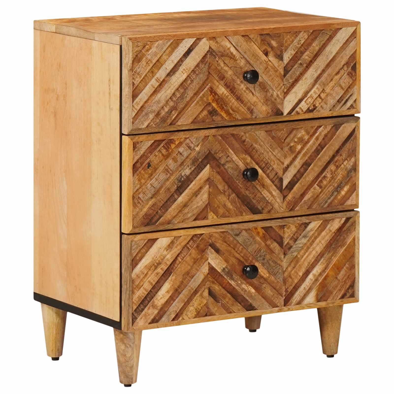 vidaXL Stolik nocny z szufladą Brązowy 50 x 33 x 60 cm Drewno z mango