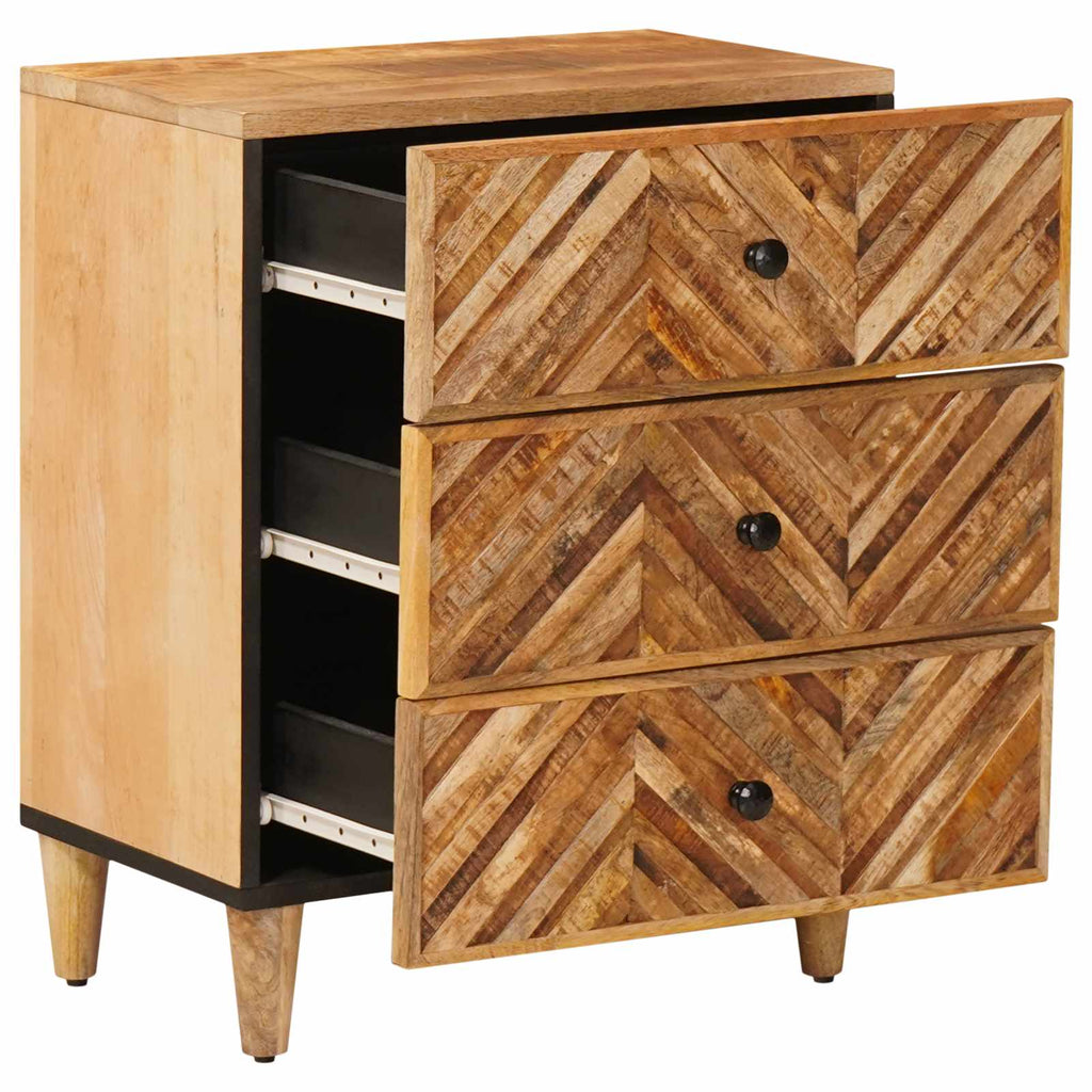 vidaXL Stolik nocny z szufladą Brązowy 50 x 33 x 60 cm Drewno z mango