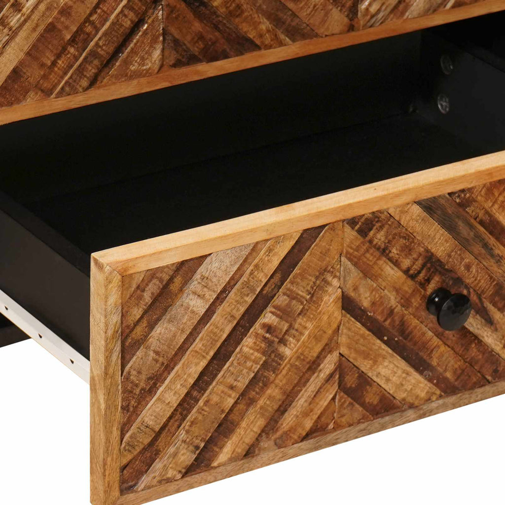 vidaXL Stolik nocny z szufladą Brązowy 50 x 33 x 60 cm Drewno z mango