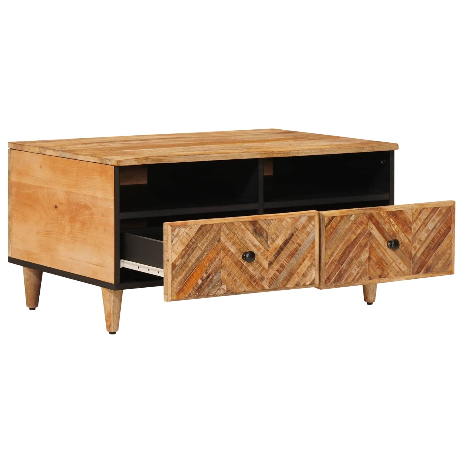 vidaXL Stolik kawowy z szufladą Brązowy 80 x 54 x 40 cm Drewno z mango