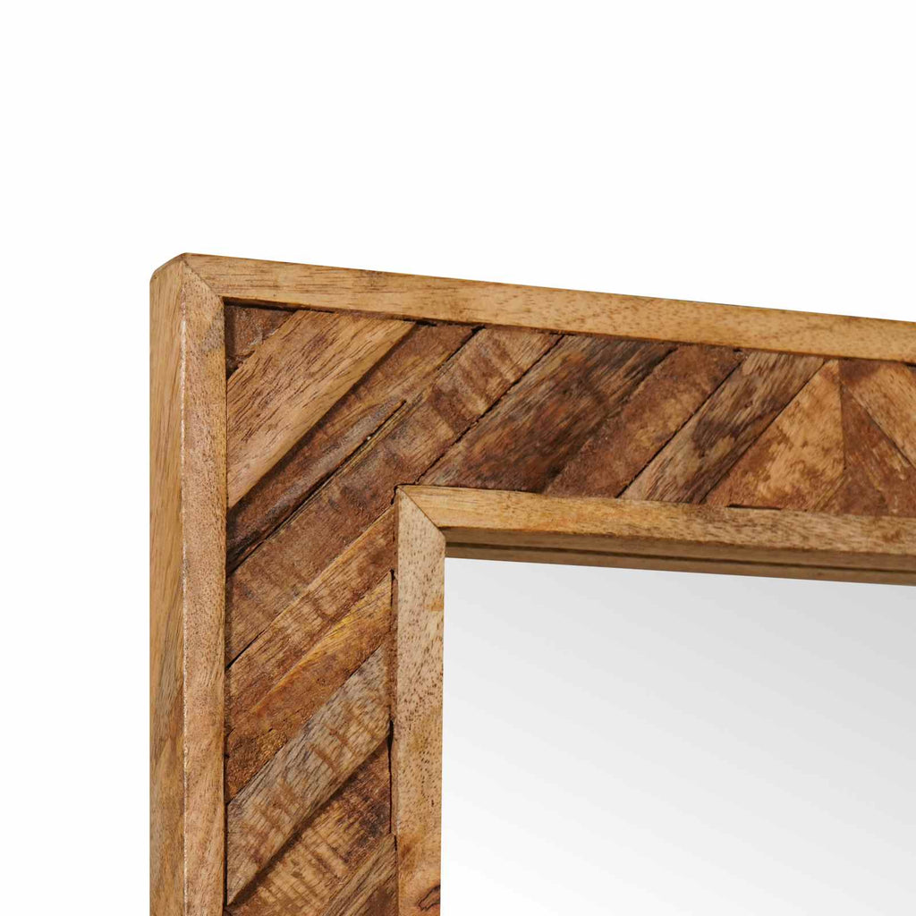 vidaXL Lustro Montowane na ścianie Brązowy 70 x 50 x 3 cm Szkło
