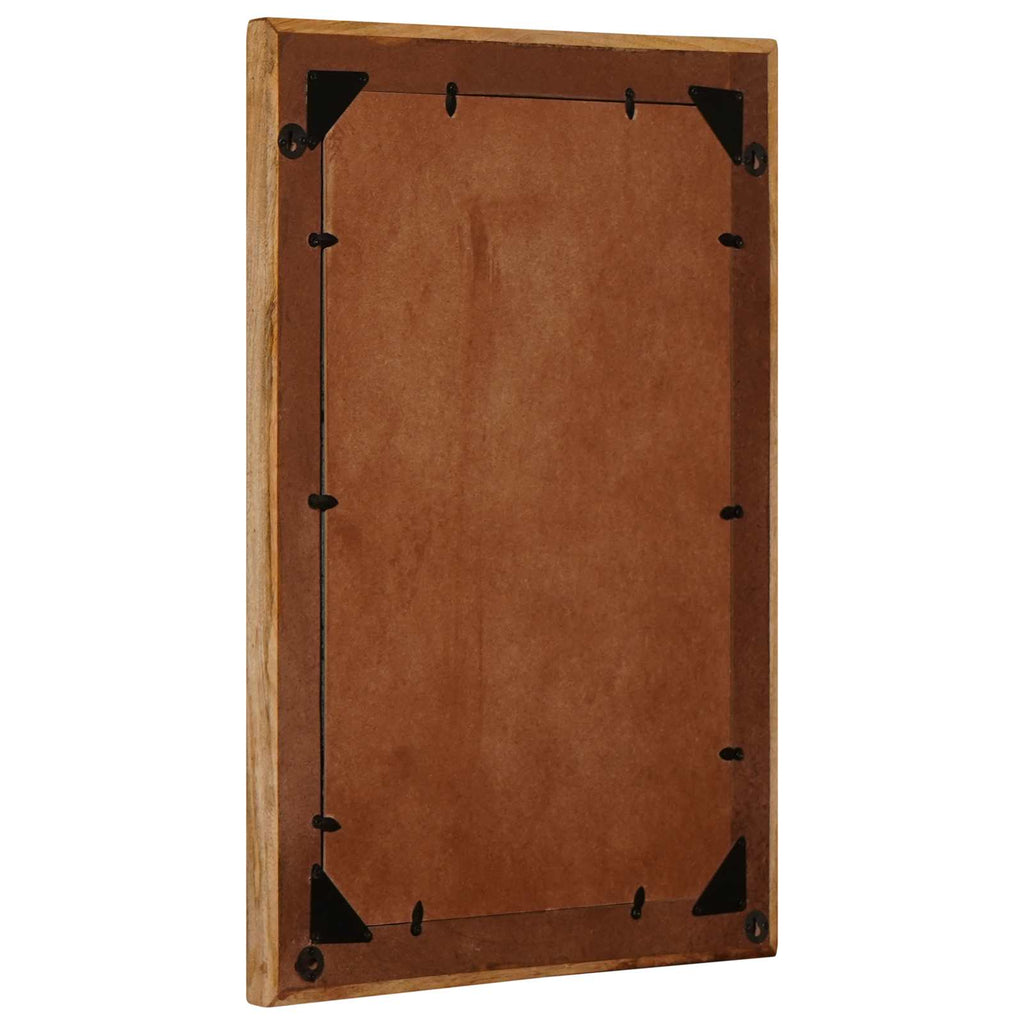 vidaXL Lustro Montowane na ścianie Brązowy 70 x 50 x 3 cm Szkło