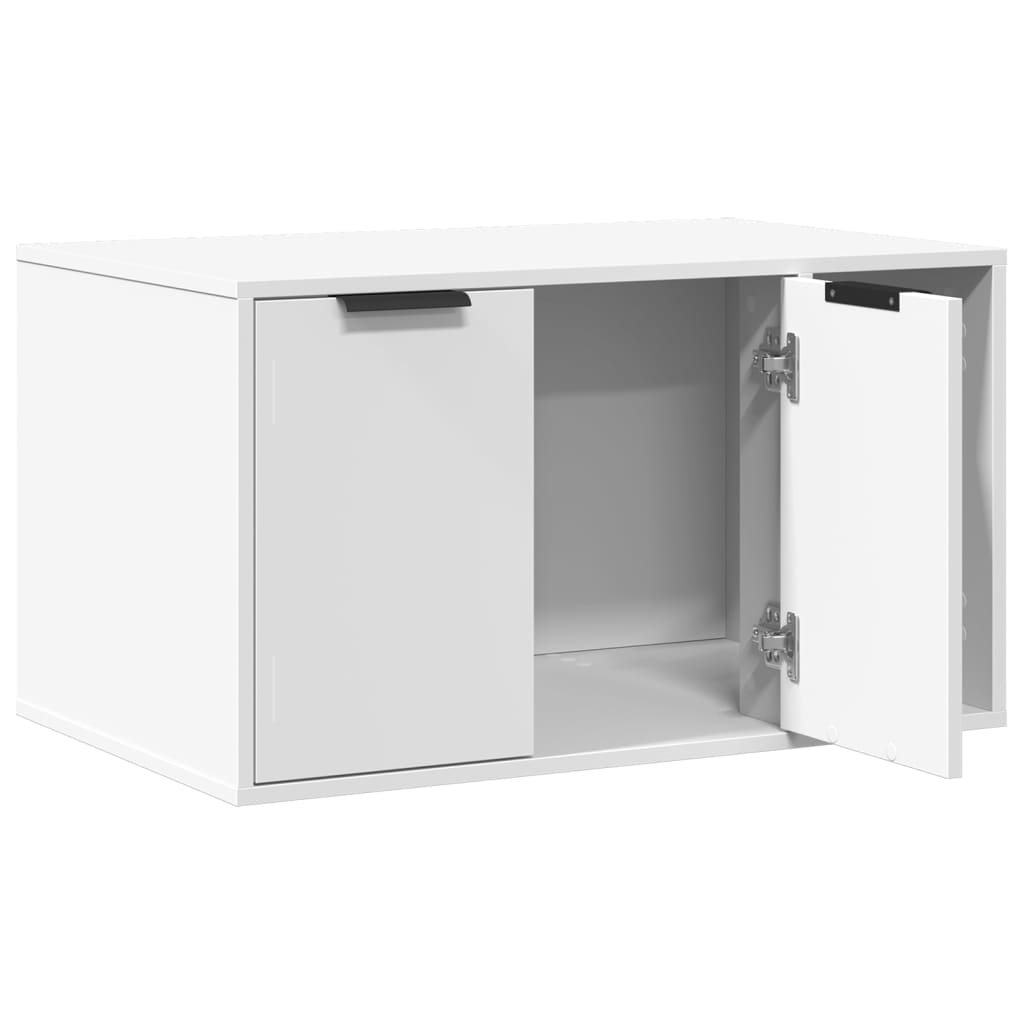 vidaXL Szafka na kuwetę, biała, 80x50x45 cm, materiał drewnopochodny