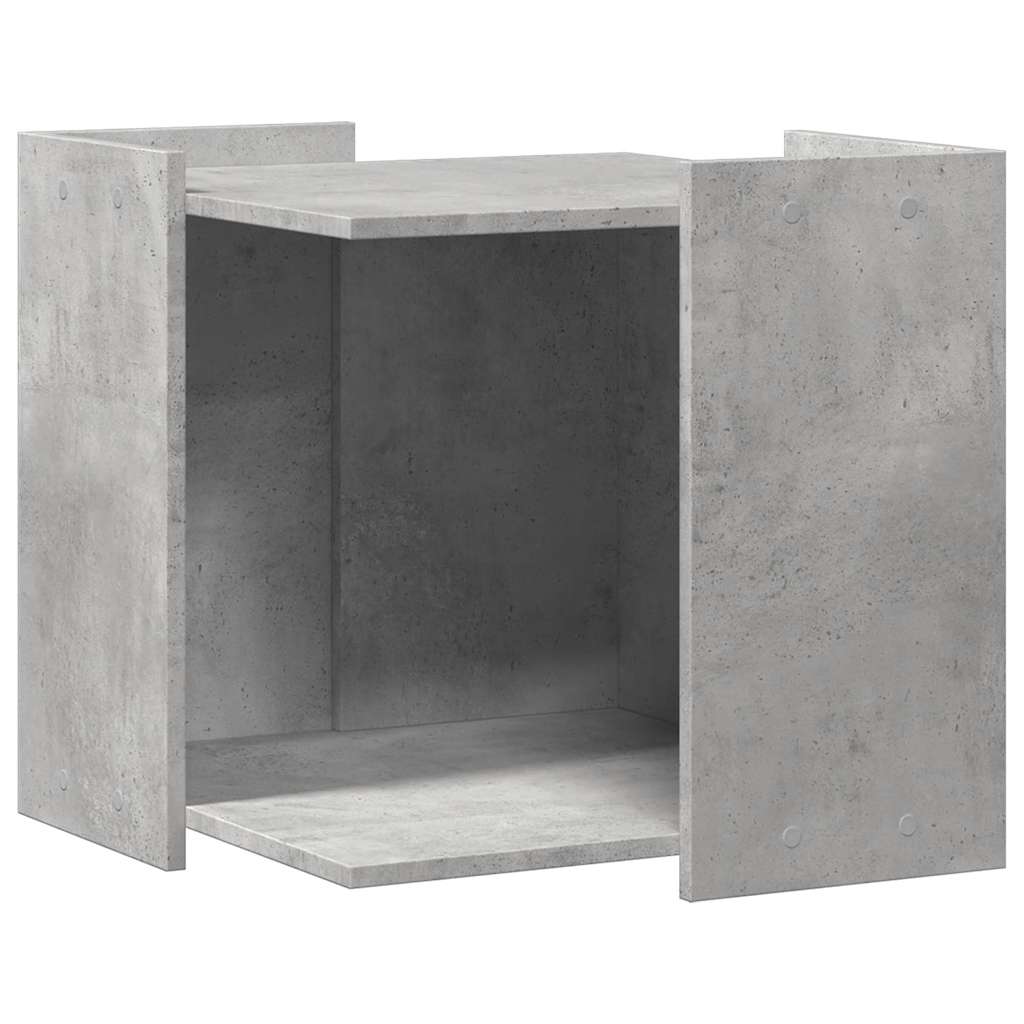 vidaXL Szafka na kuwetę, szarość betonu, 53x53x51 cm