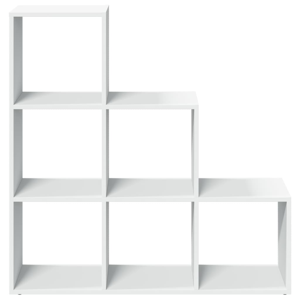 vidaXL Regał na książki z 3 poziomami, biały, 99x29x99 cm, drewno konstrukcyjne