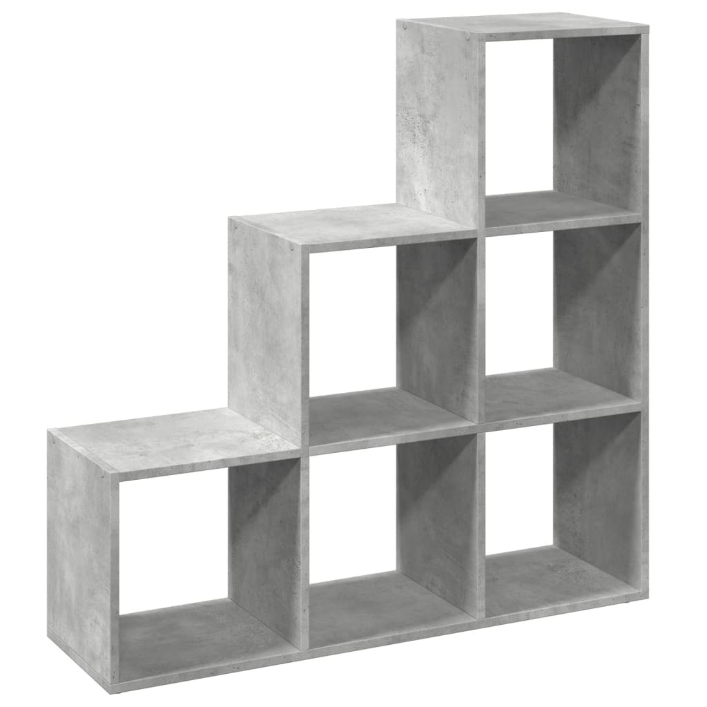 vidaXL Regał przegroda, 3 poziomy, szarość betonu, 99x29x99 cm