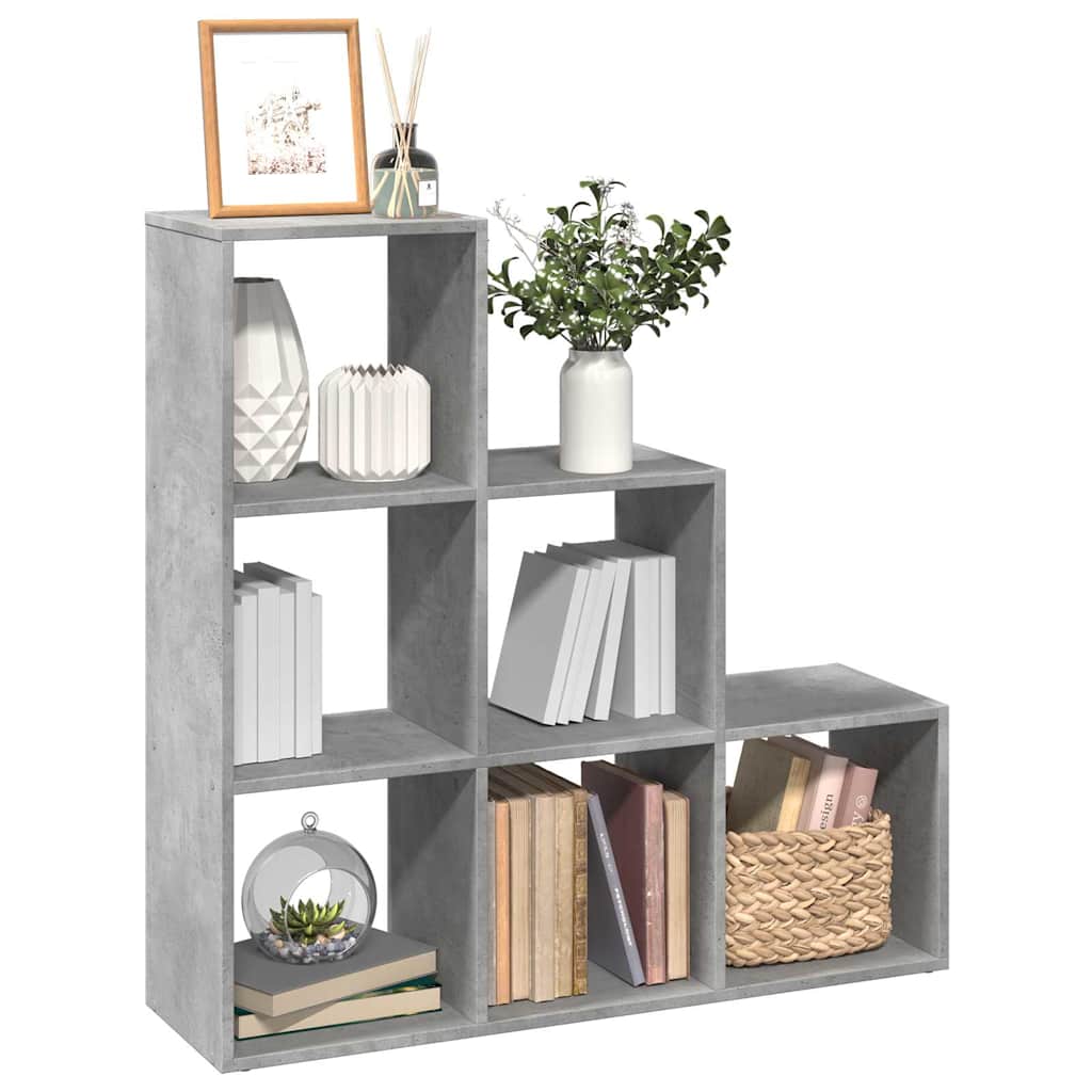 vidaXL Regał przegroda, 3 poziomy, szarość betonu, 99x29x99 cm