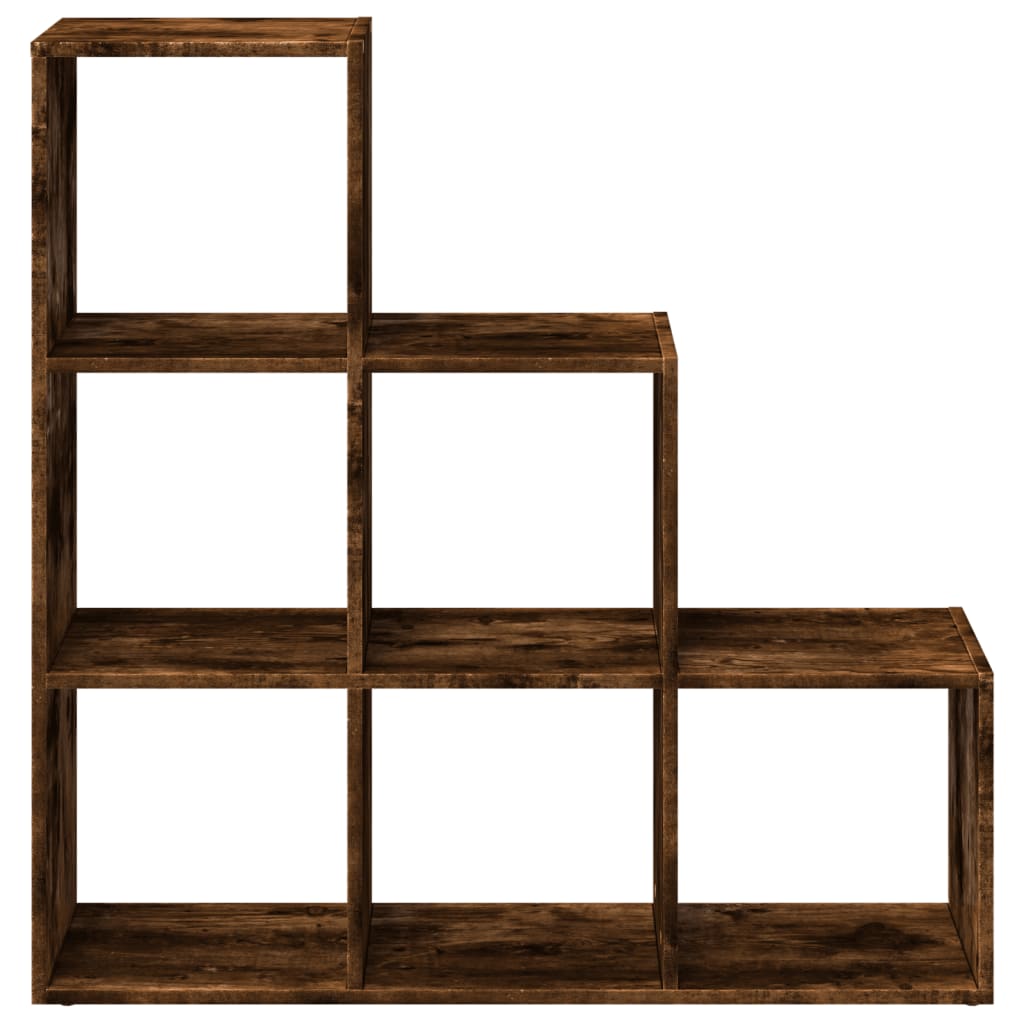 vidaXL Regał przegroda, 3 poziomy, przydymiony dąb, 99x29x99 cm