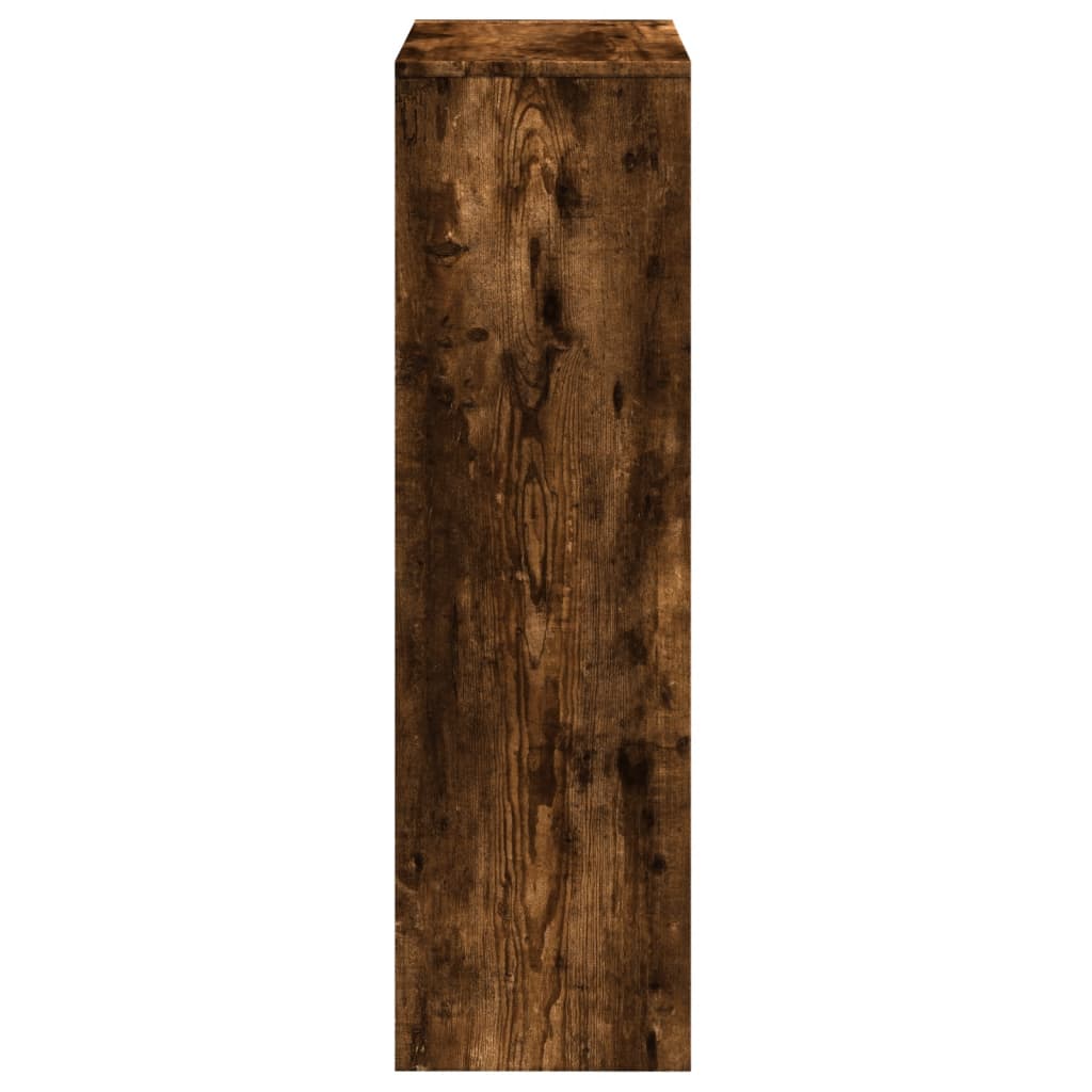 vidaXL Regał przegroda, 3 poziomy, przydymiony dąb, 99x29x99 cm