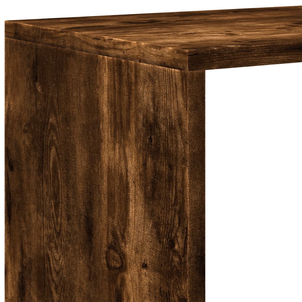 vidaXL Regał przegroda, 3 poziomy, przydymiony dąb, 99x29x99 cm