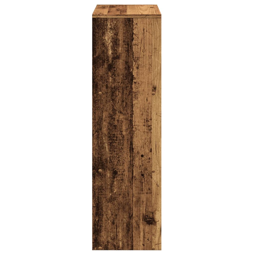 vidaXL Regał przegroda, 3 poziomy, stare drewno, 99x29x99 cm