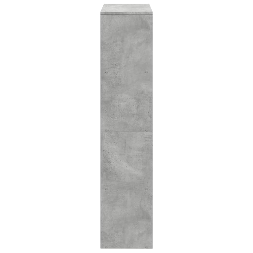 vidaXL Regał przegroda, 4 poziomy, szarość betonu, 131,5x29x131,5 cm