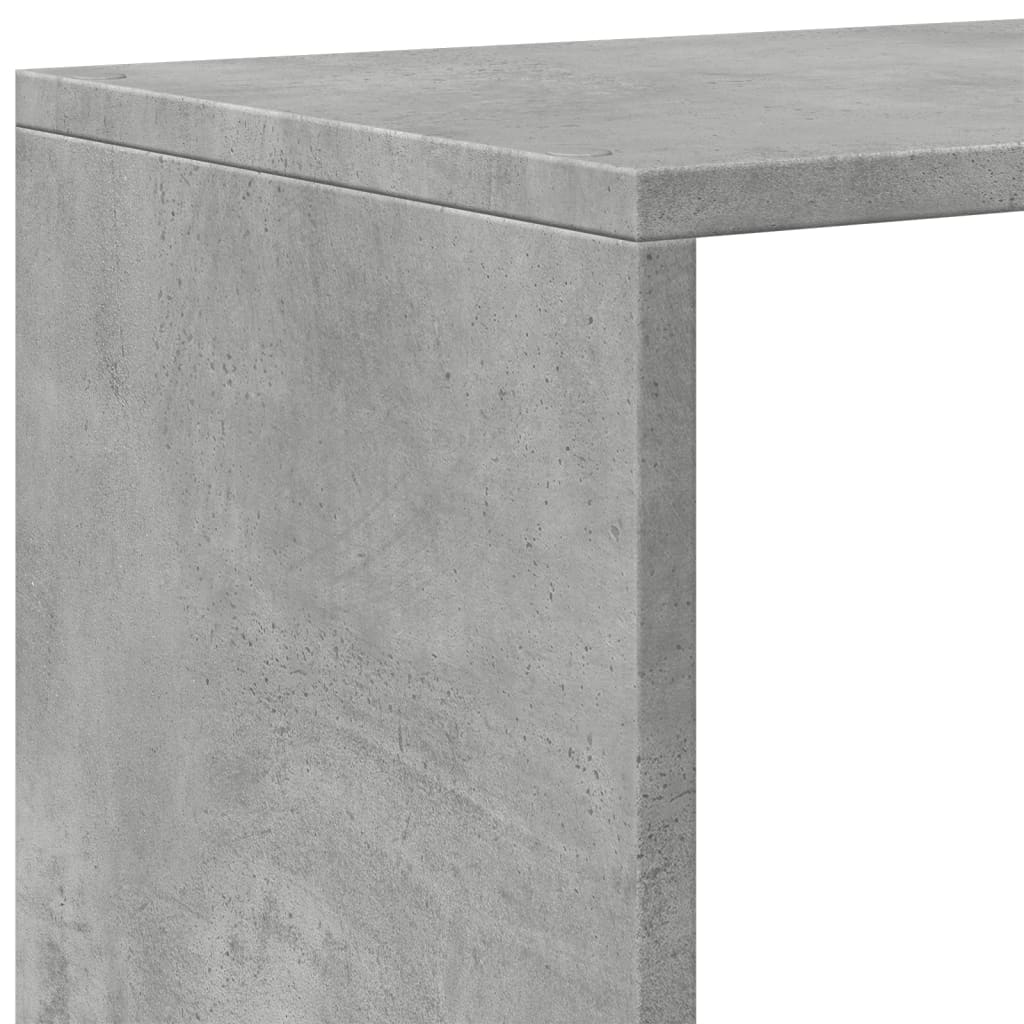vidaXL Regał przegroda, 4 poziomy, szarość betonu, 131,5x29x131,5 cm