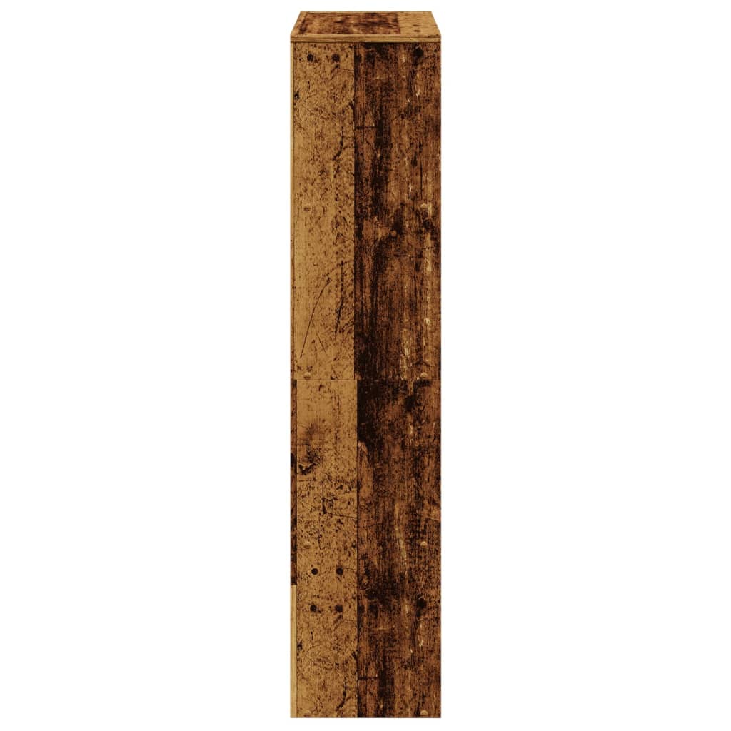 vidaXL Regał przegroda, 4 poziomy, stare drewno, 131,5x29x131,5 cm