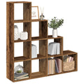 vidaXL Regał przegroda, 4 poziomy, stare drewno, 131,5x29x131,5 cm