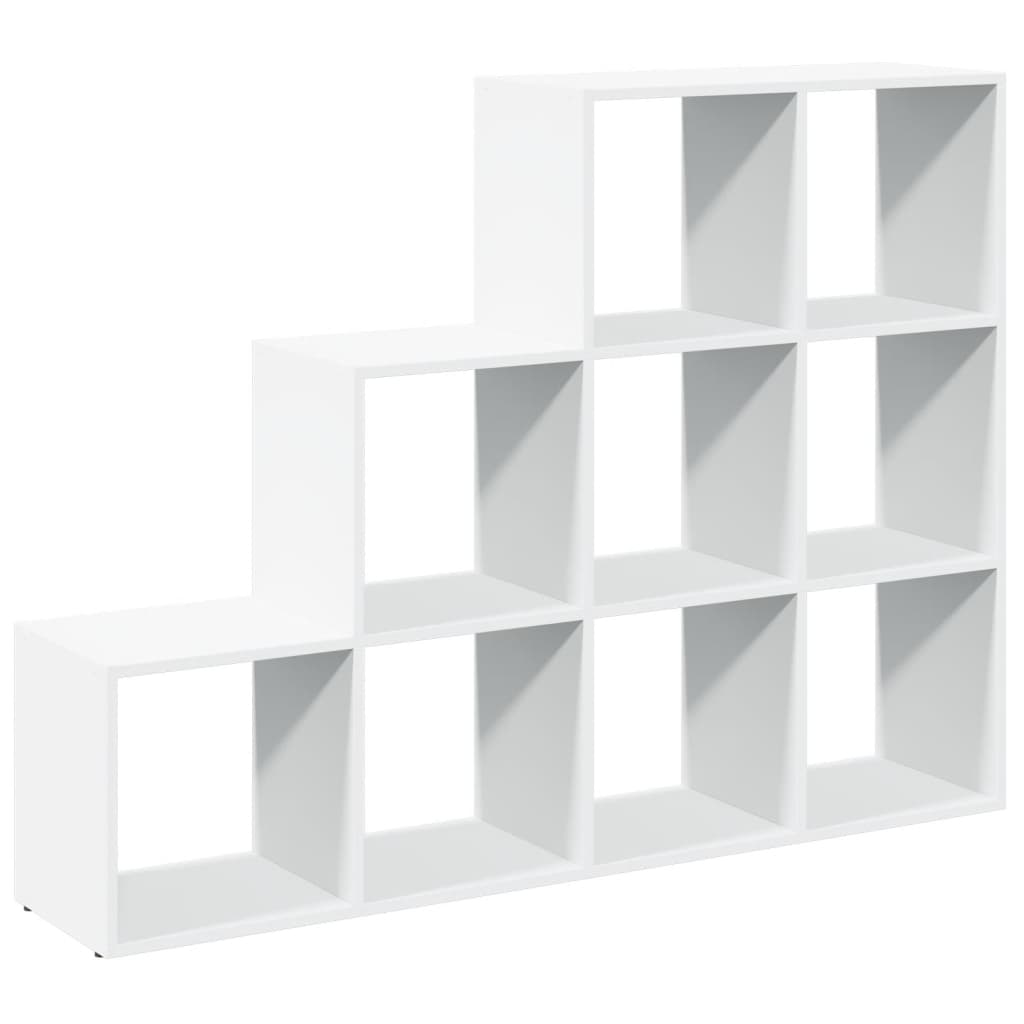 vidaXL Regał przegroda, 3 poziomy, biały, 137,5x29x103,5 cm