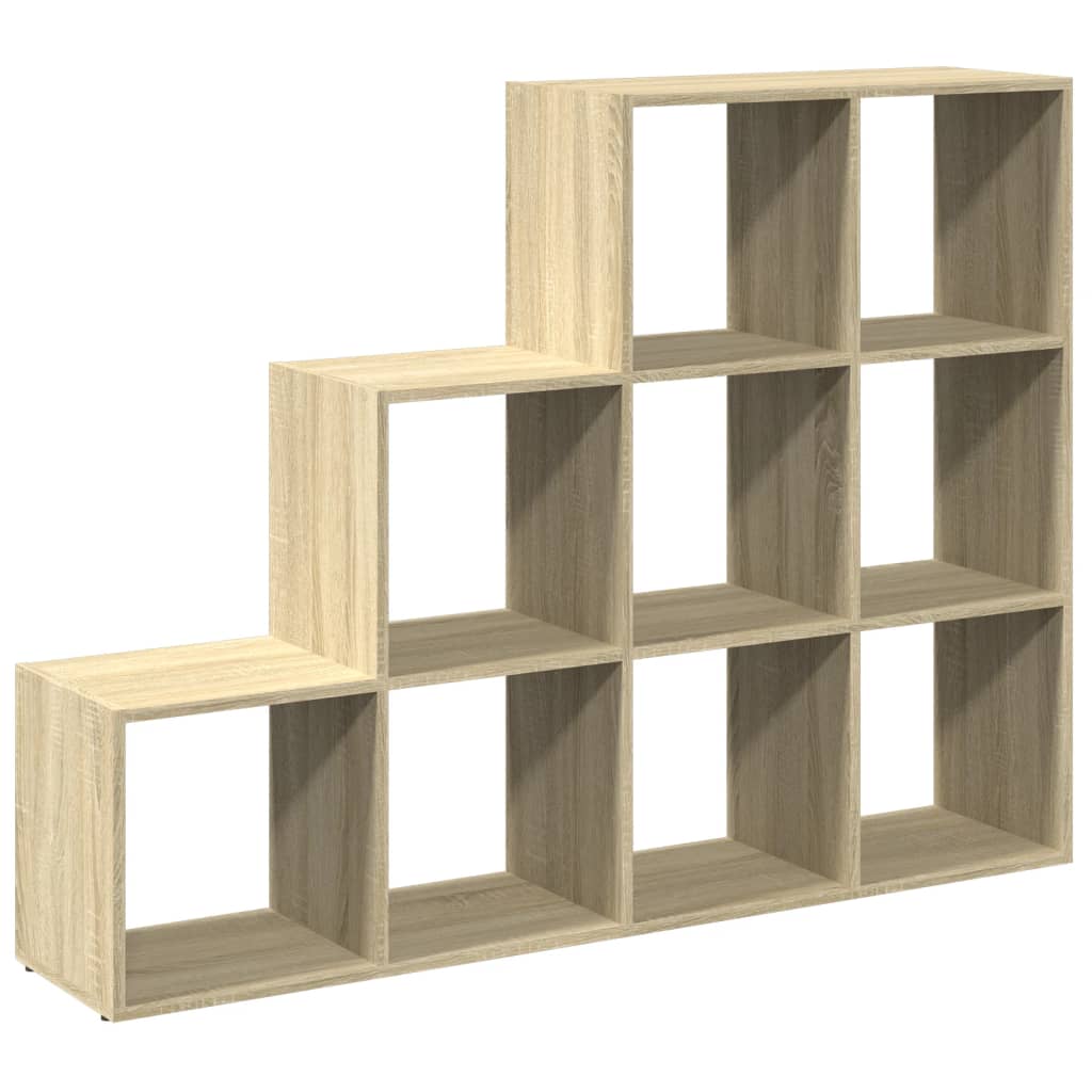 vidaXL Regał przegroda, 3 poziomy, dąb sonoma, 137,5x29x103,5 cm