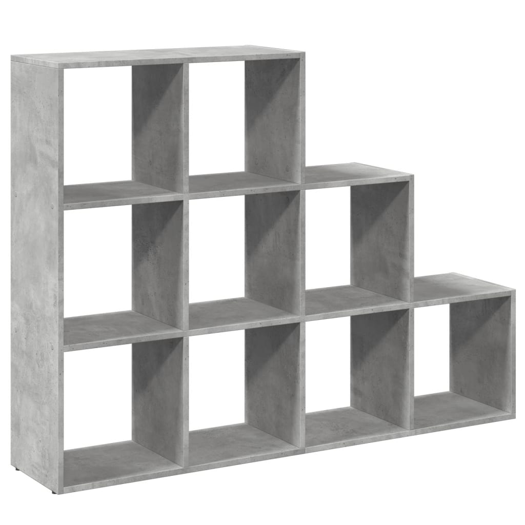 vidaXL Regał przegroda, 3 poziomy, szarość betonu, 137,5x29x103,5 cm