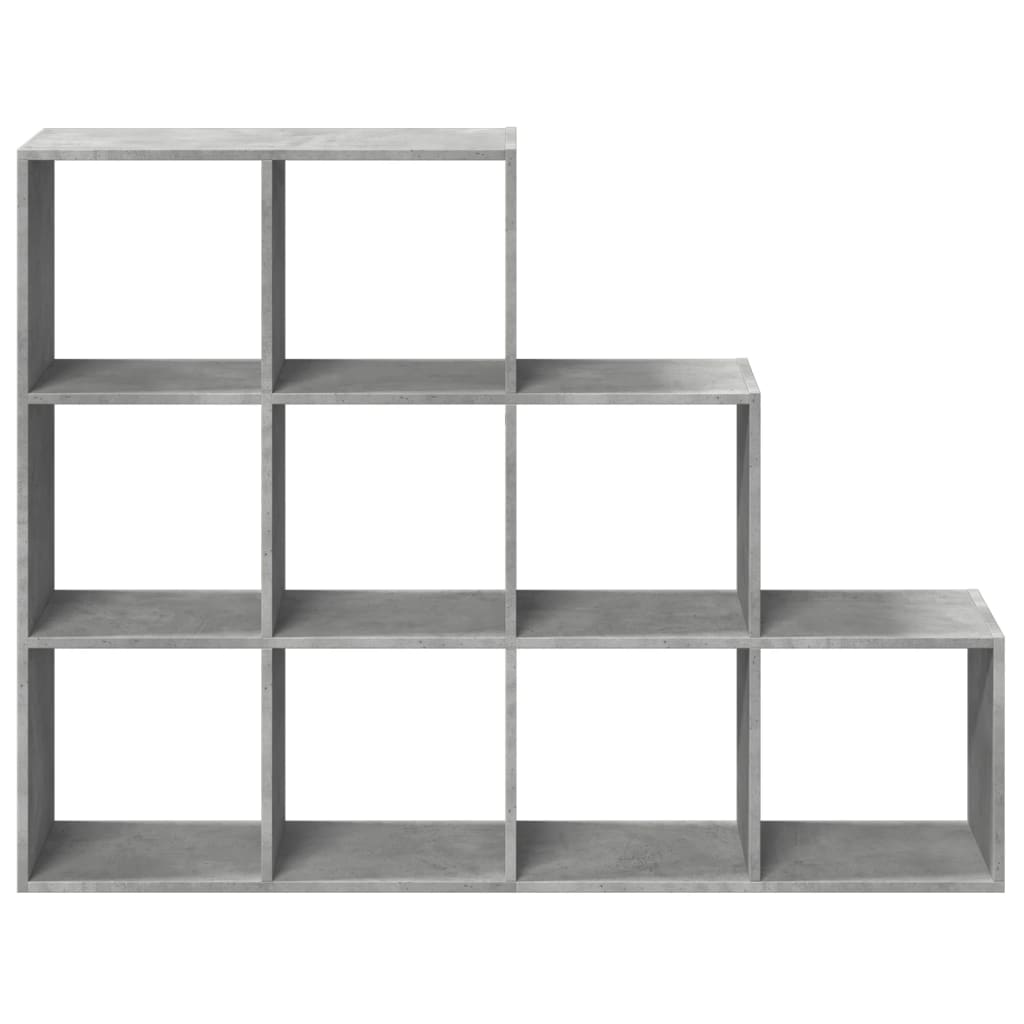 vidaXL Regał przegroda, 3 poziomy, szarość betonu, 137,5x29x103,5 cm