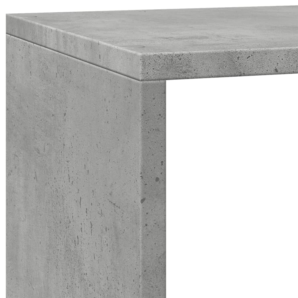 vidaXL Regał przegroda, 3 poziomy, szarość betonu, 137,5x29x103,5 cm