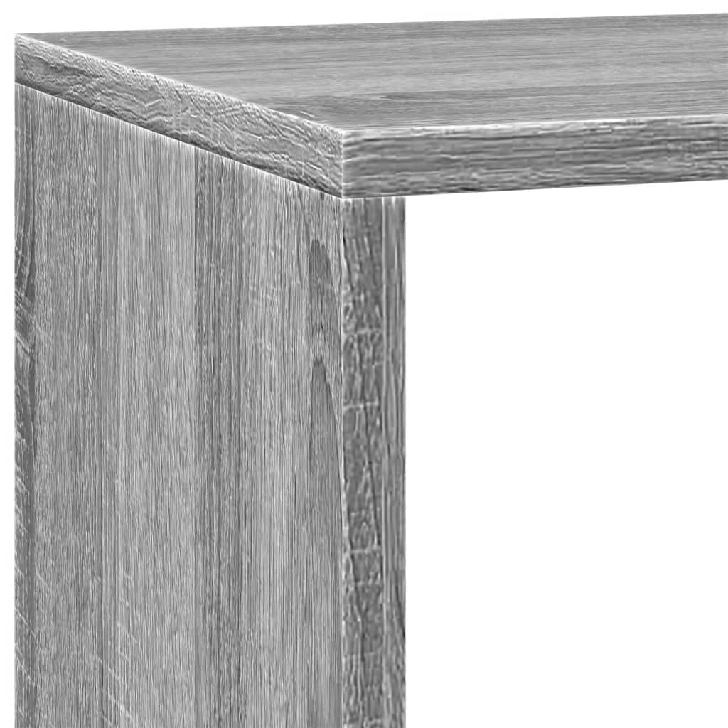 vidaXL Regał przegroda, 3 poziomy, szary dąb sonoma, 137,5x29x103,5 cm